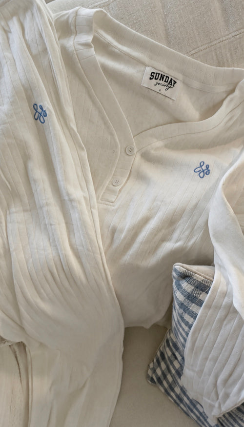 PREORDER 9/21 Day Off Pointelle Henley